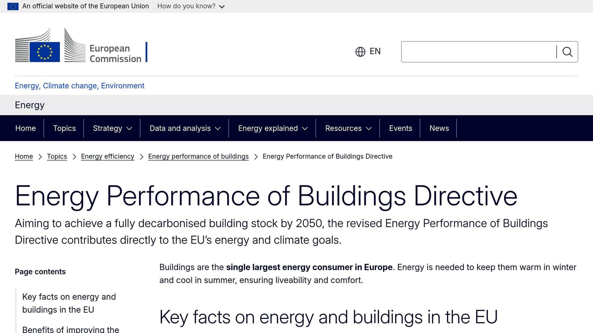 Directive sur la performance énergétique des bâtiments