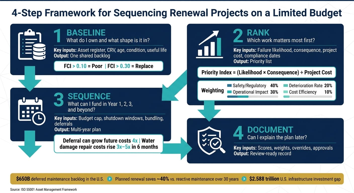 Framework in 4 passaggi per ordinare i progetti di rinnovo con budget limitato