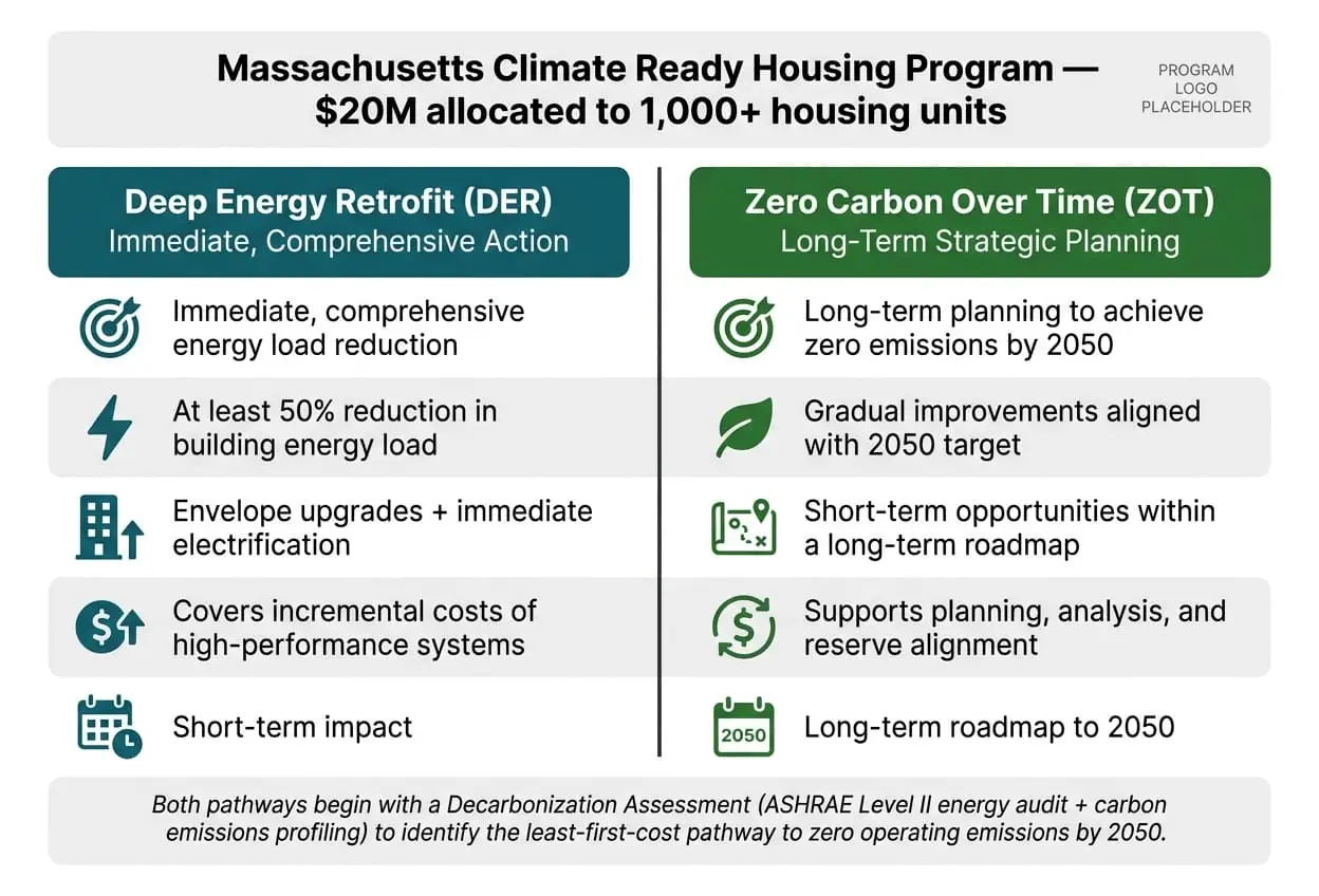 Deep Energy Retrofit vs. Zero Carbon Over Time: U.S. Social Housing Funding Pathways