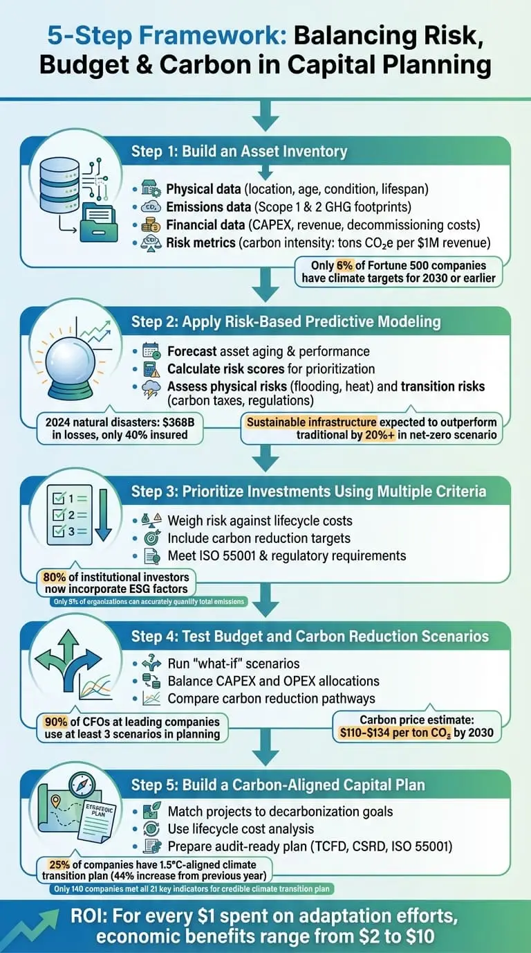 5-Step Framework for Balancing Risk, Budget and Carbon in Capital Planning