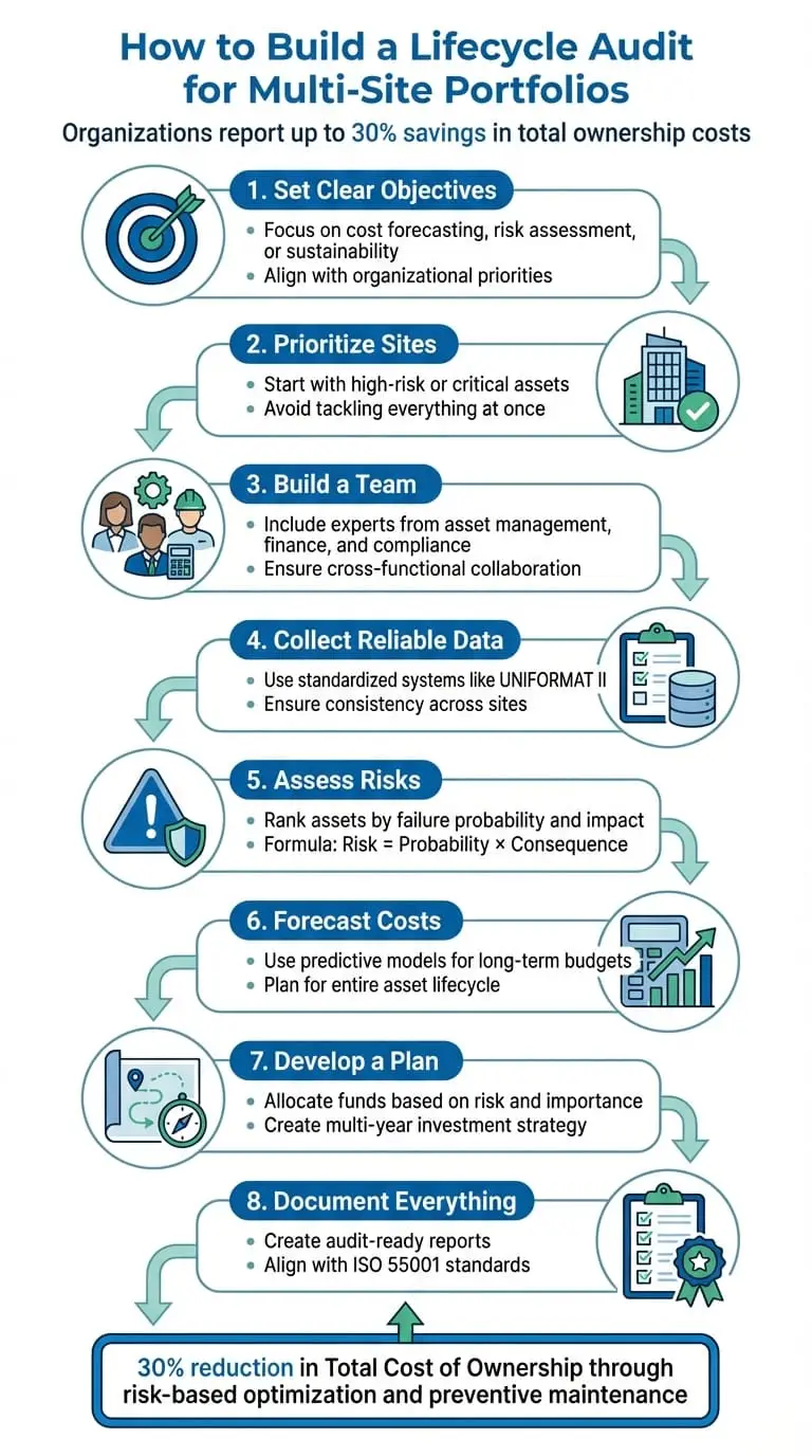 8-Step Lifecycle Audit Process for Multi-Site Portfolio Management