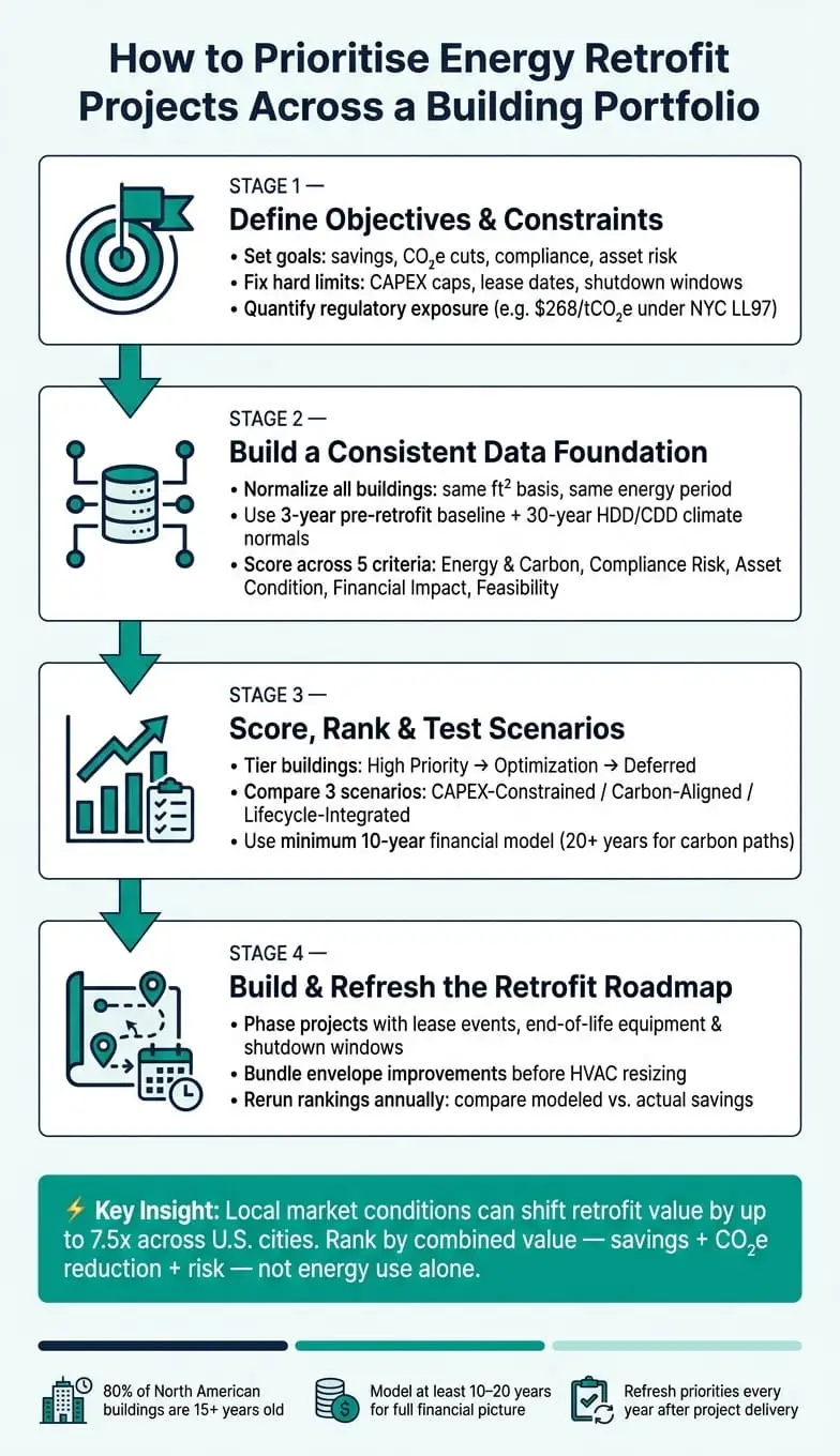 How to Prioritise Energy Retrofit Projects Across a Building Portfolio