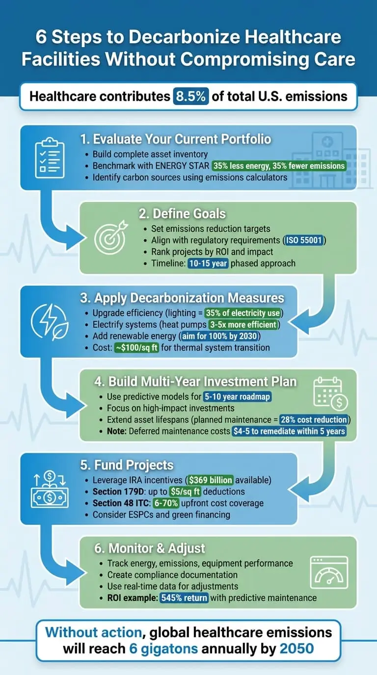 6-Step Healthcare Decarbonization Investment Framework