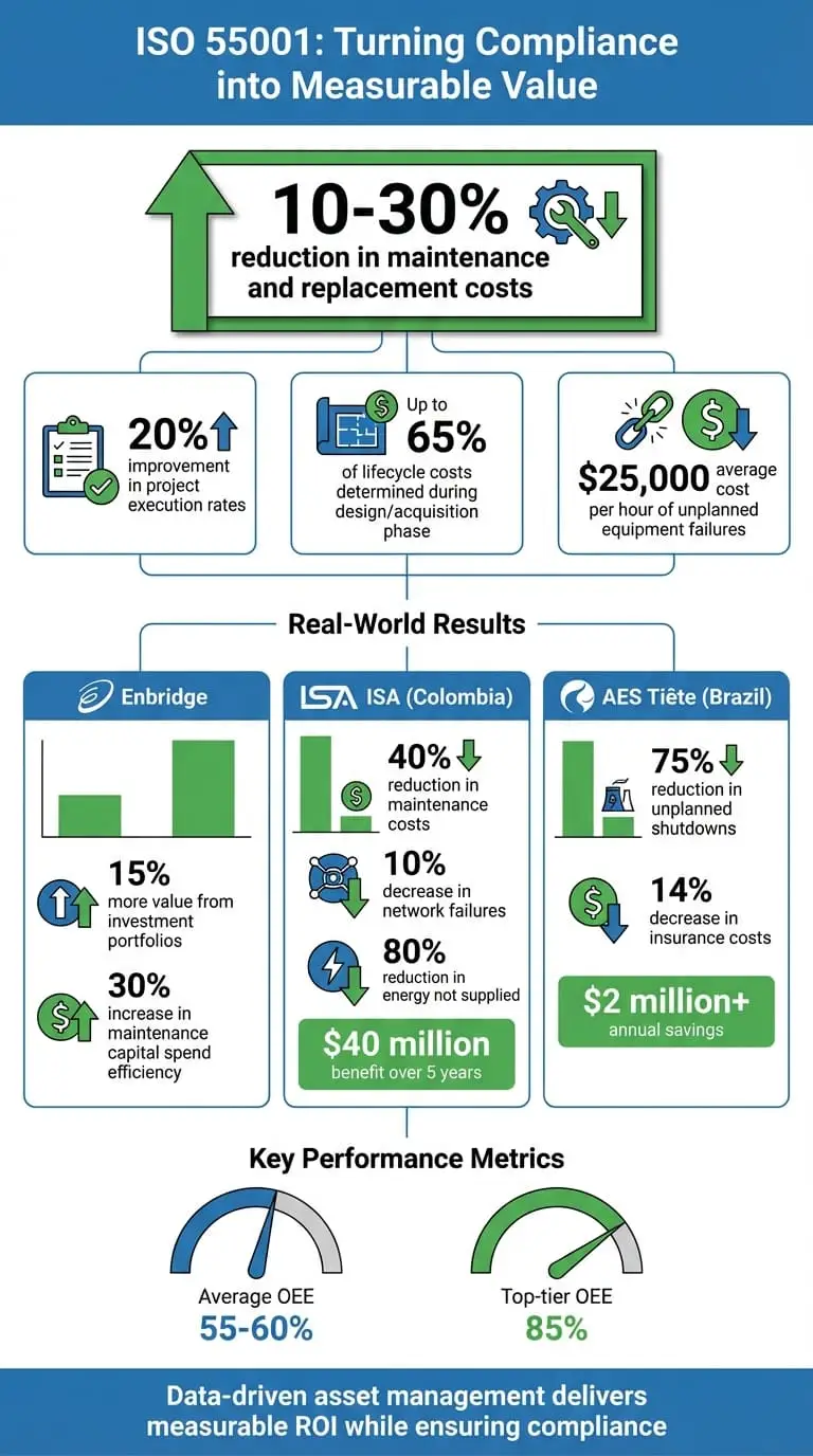 ISO 55001 Financial Benefits and Cost Reduction Statistics
