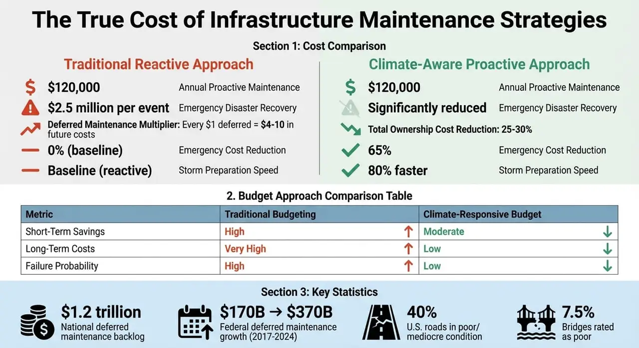 Cost Comparison: Proactive vs Reactive Infrastructure Maintenance